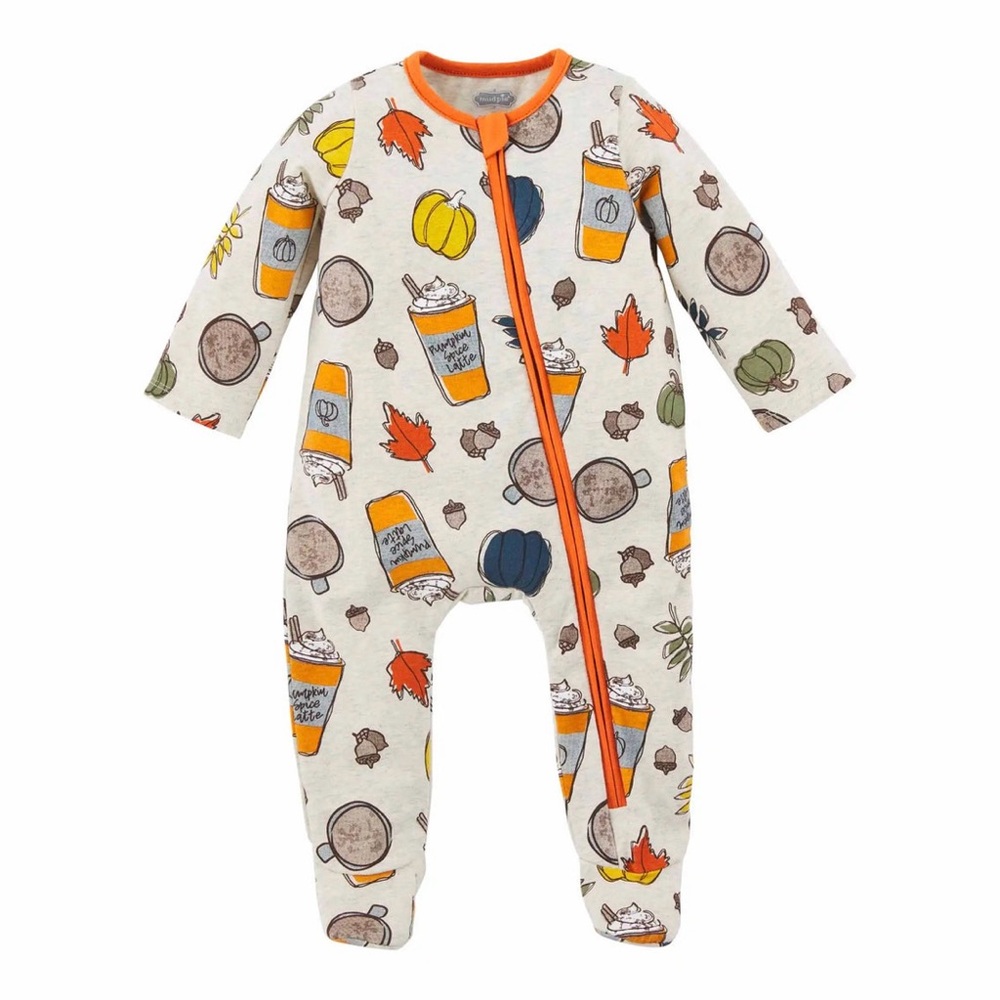 Mudpie Zip Footie, Pumpkin Spice Latte - EUC (no flaws)